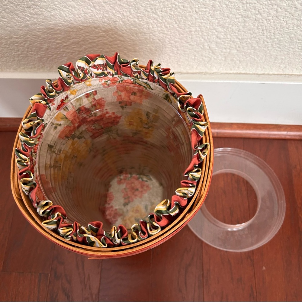 Vintage 1998 Longaberger May Series Snapdragon Basket & Tie-On Ceramic Label - Picture 7 of 9
